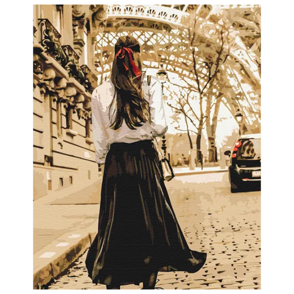 Pictură pe numere BrushMe Doamna pe străzile de la Paris BS52368 50 x 40 cm / Verticală photo 1 Pictură pe numere BrushMe Doamna pe străzile de la Paris BS52368 50 x 40 cm / Verticală photo 1