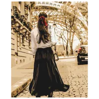 Pictură pe numere BrushMe Doamna pe străzile de la Paris BS52368 50 x 40 cm / Verticală