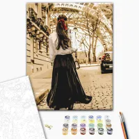 Картина по номерам BrushMe Леди на улицах Парижа BS52368 50 x 40 см / Вертикальная photo 3