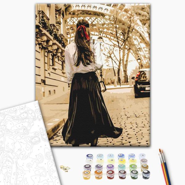 Pictură pe numere BrushMe Doamna pe străzile de la Paris BS52368 50 x 40 cm / Verticală photo 4 Pictură pe numere BrushMe Doamna pe străzile de la Paris BS52368 50 x 40 cm / Verticală photo 4