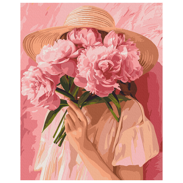 Pictură pe numere BrushMe Dispoziție roz BS54089 50 x 40 cm / Verticală photo 1