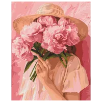 Pictură pe numere BrushMe Dispoziție roz BS54089 50 x 40 cm / Verticală