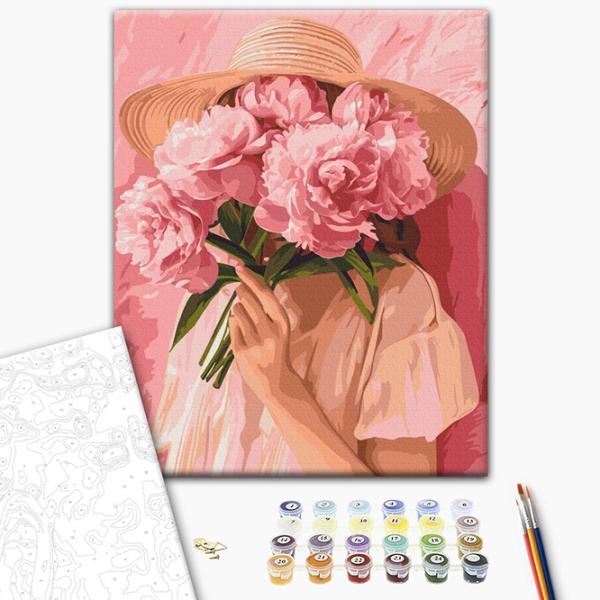 Pictură pe numere BrushMe Dispoziție roz BS54089 50 x 40 cm / Verticală photo 2