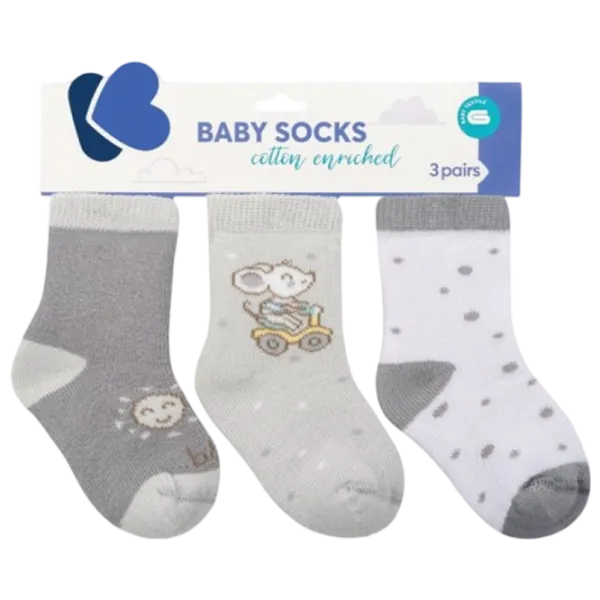 Șosete unisex Kikka Boo Joyful Mice  / Gray photo 1