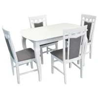 Set masă și scaune Evelin HV-29V Dreptunghiulară / Lemn / Gray