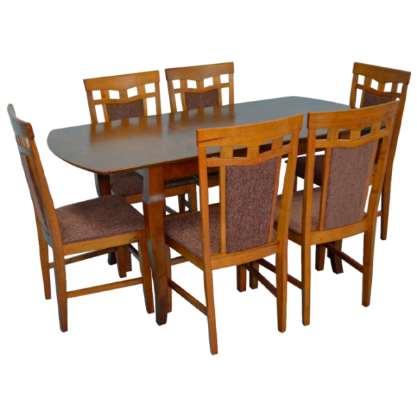 Set masă și scaune Evelin HV-29V+6 Dreptunghiulară / Lemn / Brown photo 1 Set masă și scaune Evelin HV-29V+6 Dreptunghiulară / Lemn / Brown photo 1