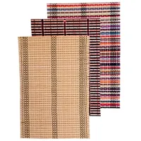 Șervețele de servire Tognana Impletitura șah Multicolor / Bambus