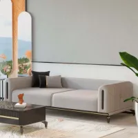 Canapea Modalife Bella 3 (880613229) Stofă / Gray photo 5