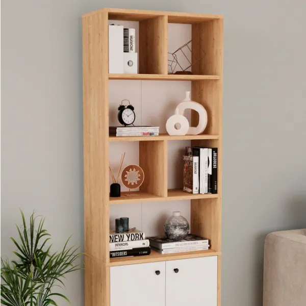 Шкаф с полками Nex Home Smyrna 187 x 64 x 30см / ЛДСП / White photo 2