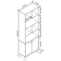 Dulap cu polițe Nex Home Smyrna 187 x 64 x 30 / LPAL / White photo 3