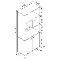 Шкаф с полками Nex Home Smyrna 157 x 64 x 30см / ЛДСП / White photo 3
