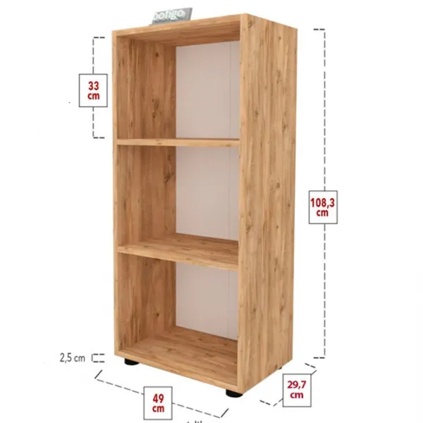 Dulap pentru mape Nex Home Folder 108 x 49 x 30 / LPAL / Stejar photo 4