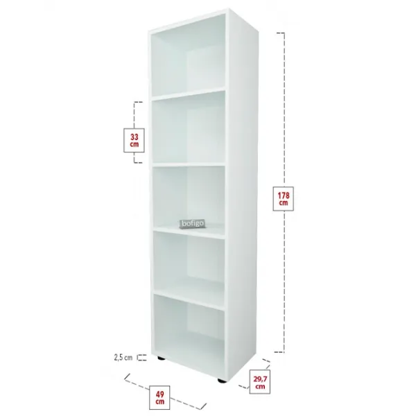 Шкаф для папок Nex Home Folder 178 x 49 x 30см / ЛДСП / White photo 2