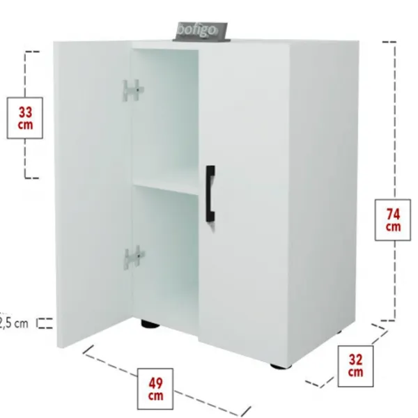 Dulap pentru mape Nex Home Folder 73.8 x 49 x 31.8 / PAL / White photo 4