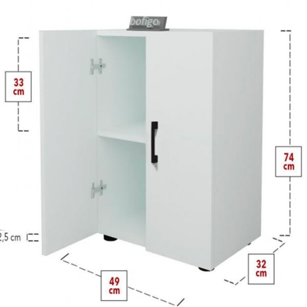 Dulap pentru mape Nex Home Folder 73.8 x 49 x 31.8 / PAL / White photo 4