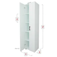 Шкаф с полками Nex Home Folder 178 x 49 x 31.8см / ДСП / White photo 4