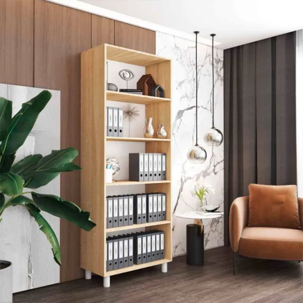 Dulap cu polițe Mobildor-Lux Deschis 210 x 80 x 40 / LPAL / Somona Oak photo 2
