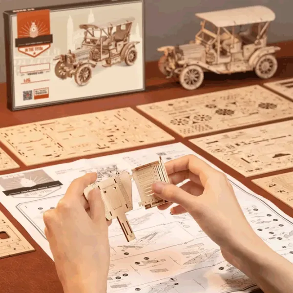 Puzzle ROKR Vintage Car 8+/ Numărul de piese: 298 photo 6