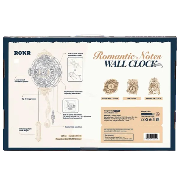 Puzzle ROKR Wall clock with romantic notes 14+/ Количество деталей: 231 photo 3