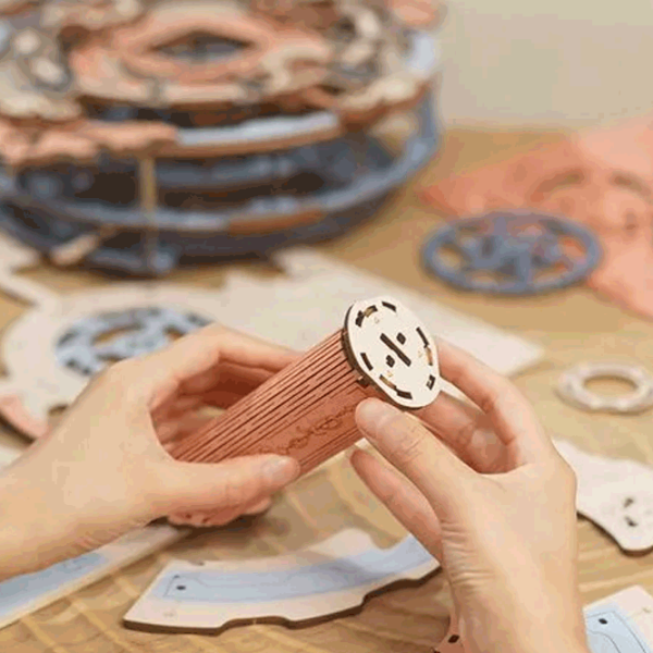 Puzzle ROKR Wall clock with romantic notes 14+/ Количество деталей: 231 photo 6