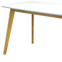 Set masă și scaune Evelin Cooper Dreptunghiulară / Lemn / White photo 2