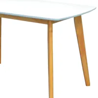 Set masă și scaune Evelin Cooper Dreptunghiulară / Lemn / White photo 3