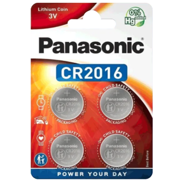 Батарейка Panasonic CR-2016EL/4B CR2016 3 В / 4 шт. photo 1