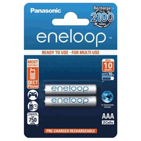 Baterie Panasonic BK-4MCDE/4BE AAA 1.2 V / 2 buc. photo 1