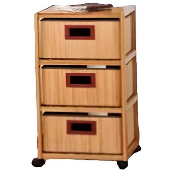 Comodă Kesper 17985 81 x 36 x 34 / Lemn / Beige photo 1