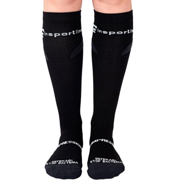 Ghetre de fotbal Insportline Compression Knee Socks Black / 43 - 45 photo 3