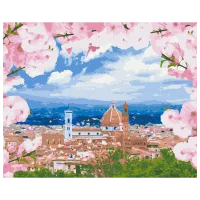 Pictură pe numere BrushMe Florența înflorită BS52637 50 x 40 cm / Orizontală
