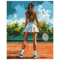 Pictură pe numere BrushMe Jucătoare de tenis BS54111 50 x 40 cm / Verticală