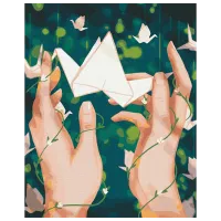 Картина по номерам BrushMe Оригами BS53638 50 x 40 см / Вертикальная