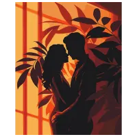 Картина по номерам BrushMe Силуэты стpасти BS54023 50 x 40 см / Вертикальная