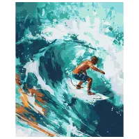 Картина по номерам BrushMe Серфер души BS54101 50 x 40 см / Вертикальная