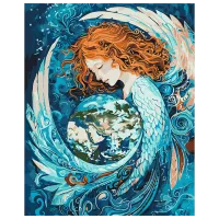 Картина по номерам BrushMe Объятия Вселенной BS54018 50 x 40 см / Вертикальная