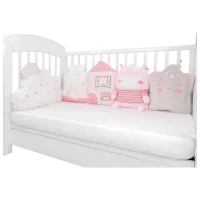 Set perne pentru pătuț Kikka Boo Hippo Dreams (31201010275) 0+/ Pink