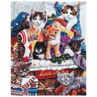 Картина по номерам BrushMe Забавные котята BS51676 50 x 40 см / Вертикальная