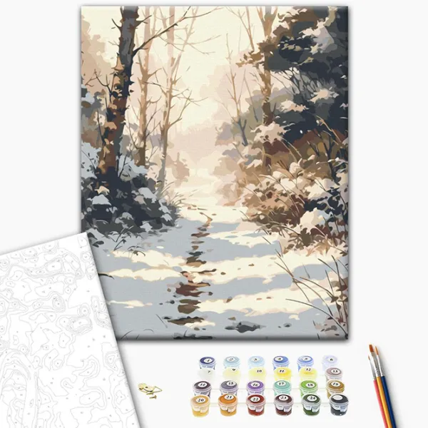 Pictură pe numere BrushMe Drumuleț înzăpezit BS53836 50 x 40 cm / Verticală photo 3 Pictură pe numere BrushMe Drumuleț înzăpezit BS53836 50 x 40 cm / Verticală photo 3