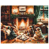 Картина по номерам BrushMe Когда за окном вьюга BS53848 50 x 40 см / Горизонтальная