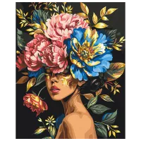Картина по номерам BrushMe Цветочная гармония BS54013 50 x 40 см / Вертикальная