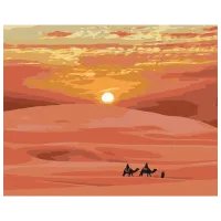 Картина по номерам BrushMe Горячее солнце пустыни BS51550 50 x 40 см / Горизонтальная