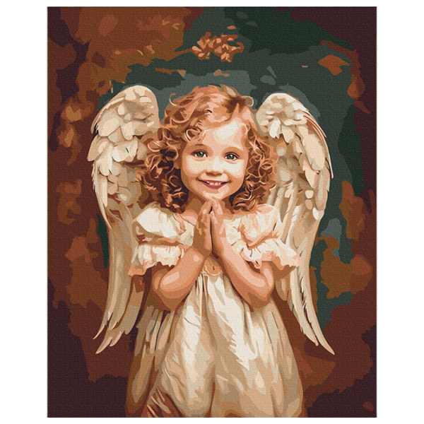 Pictură pe numere BrushMe Zâmbetul îngerului BS53987 50 x 40 cm / Verticală photo 1