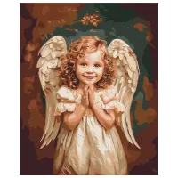 Pictură pe numere BrushMe Zâmbetul îngerului BS53987 50 x 40 cm / Verticală