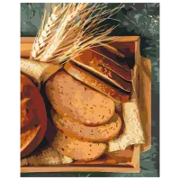 Картина по номерам BrushMe Ароматный хлеб BS52550 50 x 40 см / Вертикальная