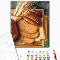 Картина по номерам BrushMe Ароматный хлеб BS52550 50 x 40 см / Вертикальная photo 2