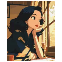 Картина по номерам BrushMe Воспоминания в окне BS54073 50 x 40 см / Вертикальная