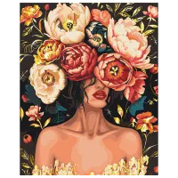 Картина по номерам BrushMe Корона из лепестков BS54014 50 x 40 см / Вертикальная
