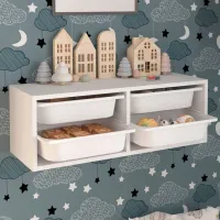 Стеллаж с контейнерами Nex Home Ayca 31 x 89 x 30см cm / ЛДСП / White photo 2