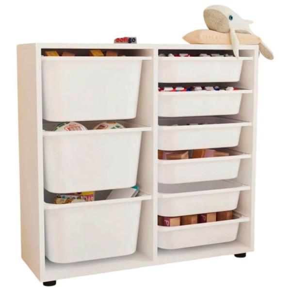 Стеллаж с контейнерами Nex Home Gagla 88.7 x 85.5 x 30см cm / ЛДСП / White photo 1 Стеллаж с контейнерами Nex Home Gagla 88.7 x 85.5 x 30см cm / ЛДСП / White photo 1